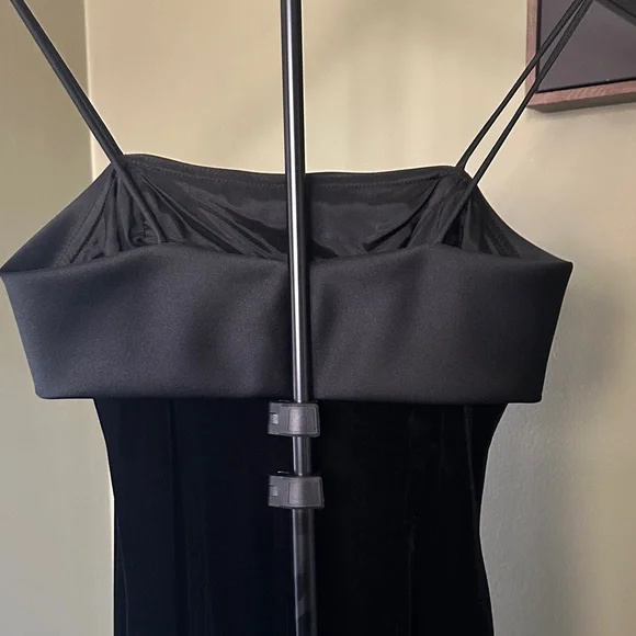 Black Strapless Evening Column Dress - Picture 3 of 3